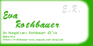 eva rothbauer business card